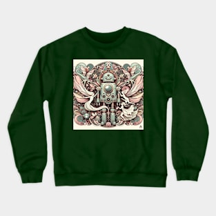 Mystical Twilight Robot Tee Crewneck Sweatshirt